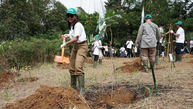 Lestarikan Lingkungan, WIKA & BRIN Tanam 29 Pohon